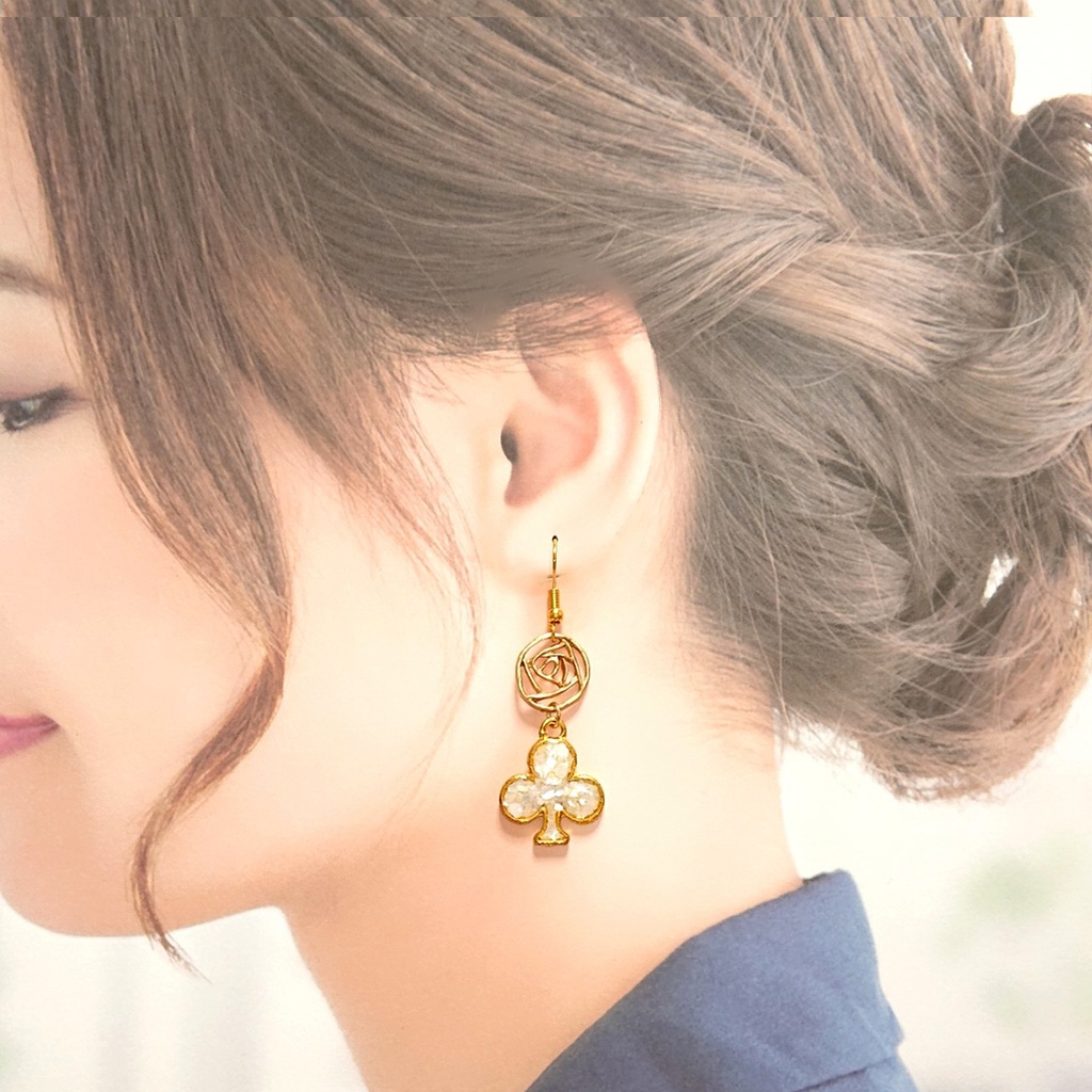 1点限定★トレイ/フェアリーガライメージ スートシンプルピアス/イヤリング 120