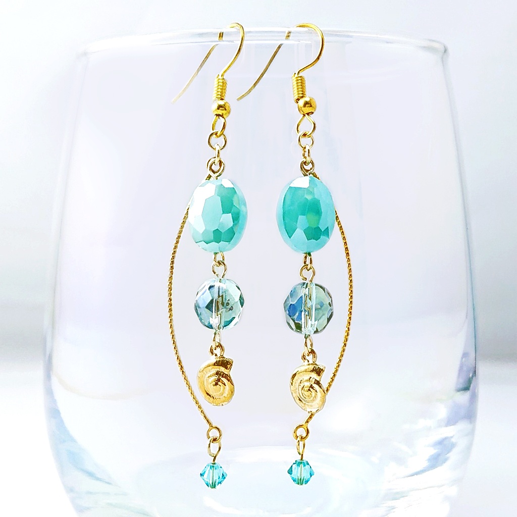 再販未定★ジェイド・フロイド/リーチ兄弟　チェコ×ガラス×スワロ シャンデリア風デザイン カーブチャーム　デザイン　181