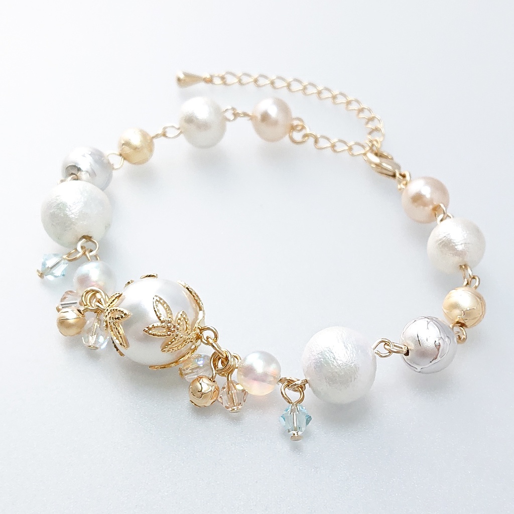 再販未定★【NEWデザイン】フェアリーガラIF/イベントイメージ コットンパールブレスレット 174