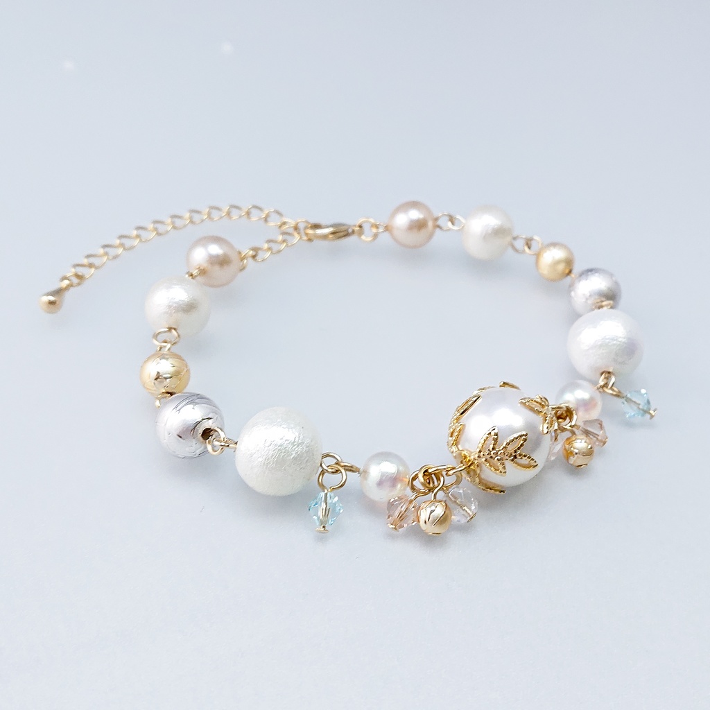 再販未定★【NEWデザイン】フェアリーガラIF/イベントイメージ コットンパールブレスレット 174