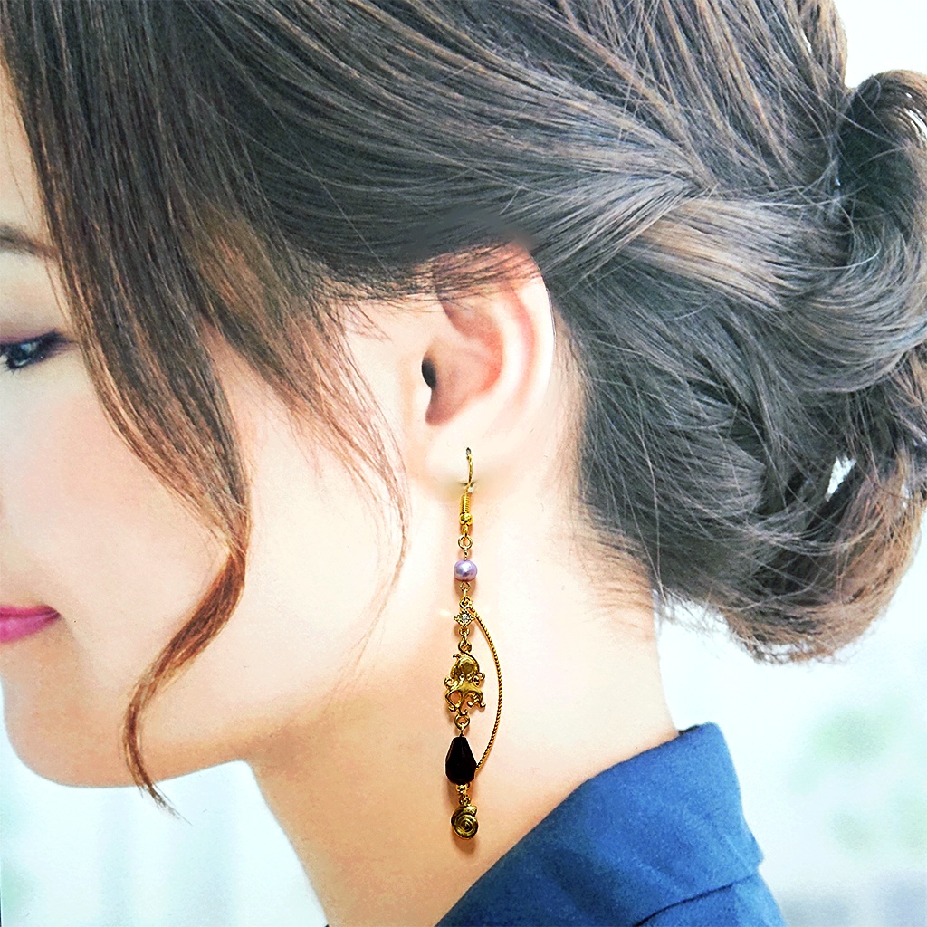 1点限定★ナイトメアースーツ/アズール・アーシェンググロットイメージ ロングピアス/イヤリング