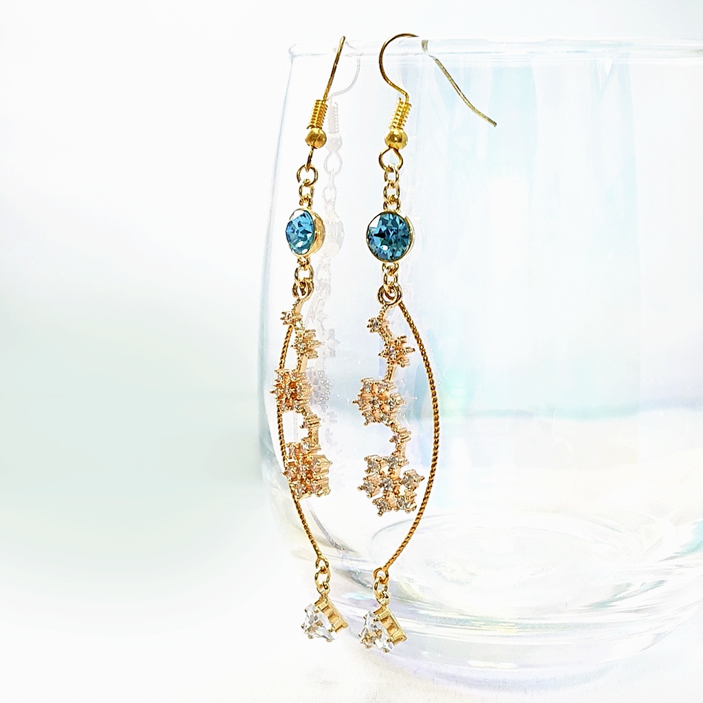 次回再販未定★イデア/スワロ×雪の結晶 ケルッカロトイメージデザイン ピアス/イヤリング