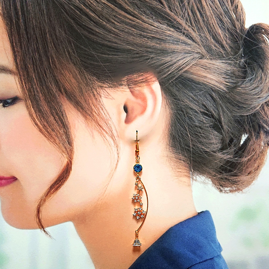 次回再販未定★イデア/スワロ×雪の結晶 ケルッカロトイメージデザイン ピアス/イヤリング