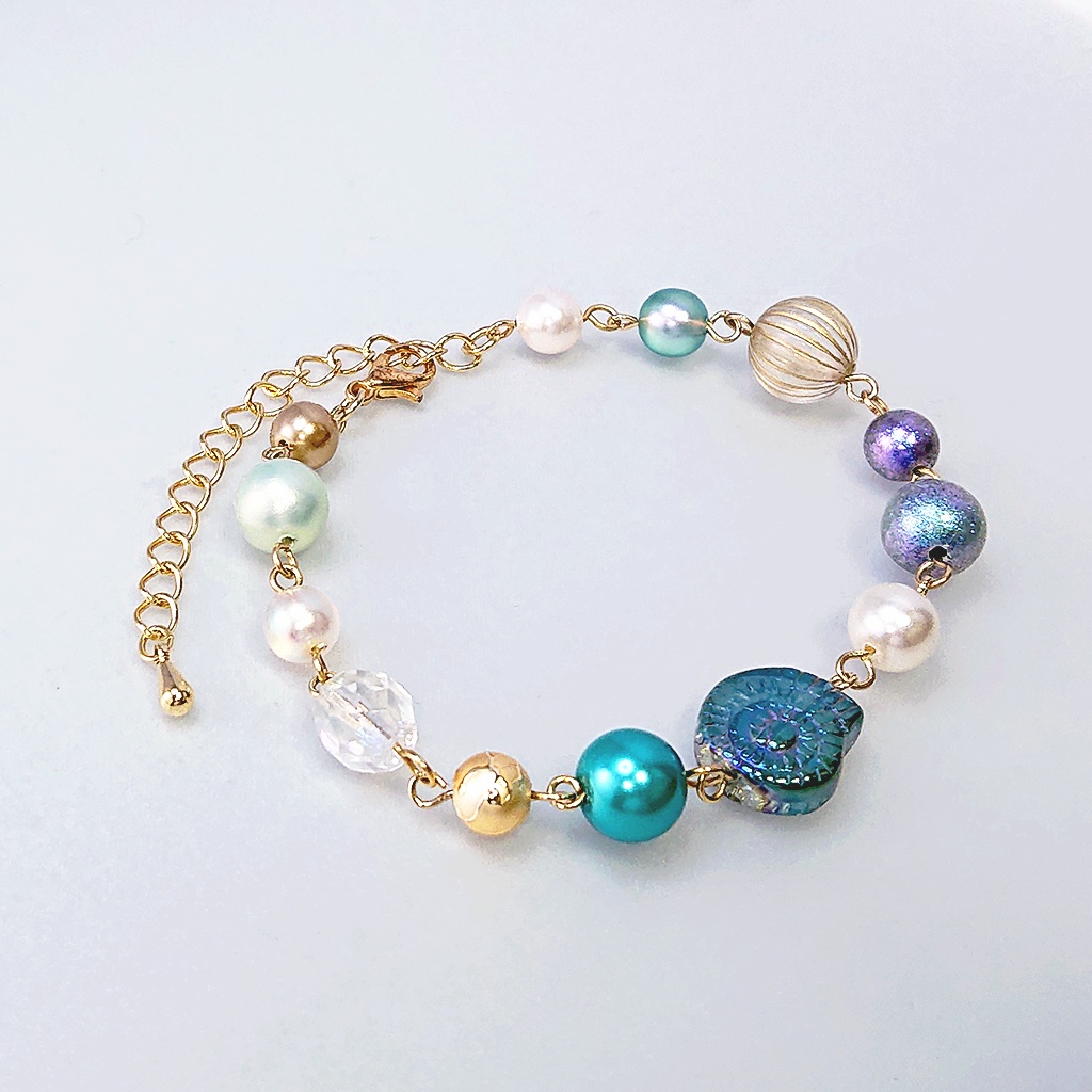 1点限り★ジェイド・フロイドイメージ クリア巻き貝ブレスレット(a) 2025