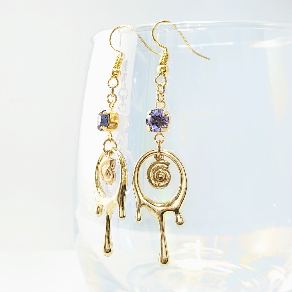 次回再販未定★アズール/OB風イメージ メルティインクデザイン ピアス/イヤリング