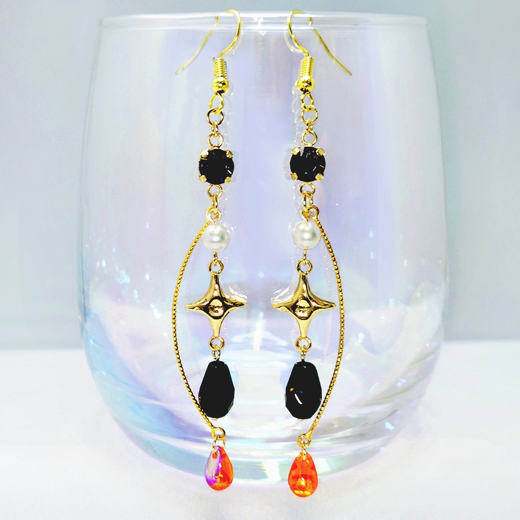 完全1点限定★スカリー・J・グレイブス イメージデザイン（B） チェコドロップ ピアス/イヤリング