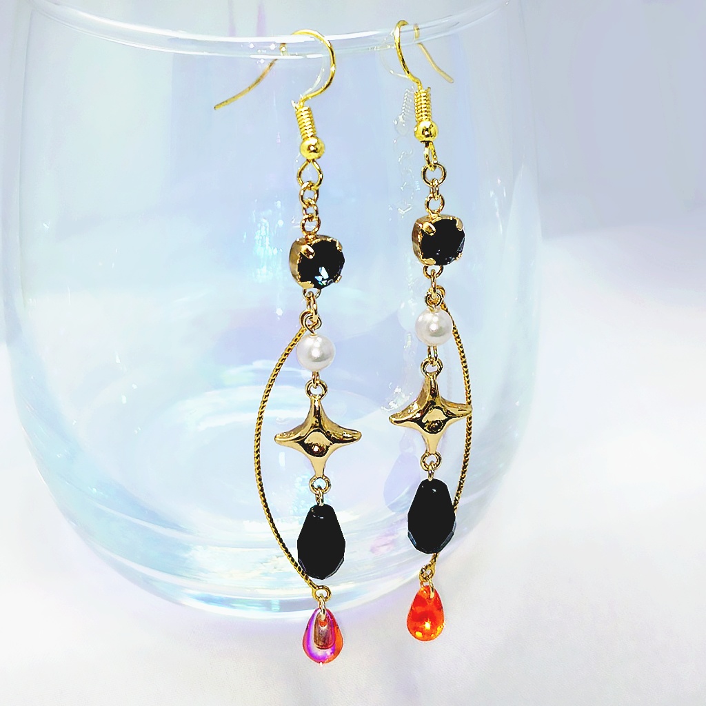 完全1点限定★スカリー・J・グレイブス イメージデザイン(B) チェコドロップ ピアス/イヤリング