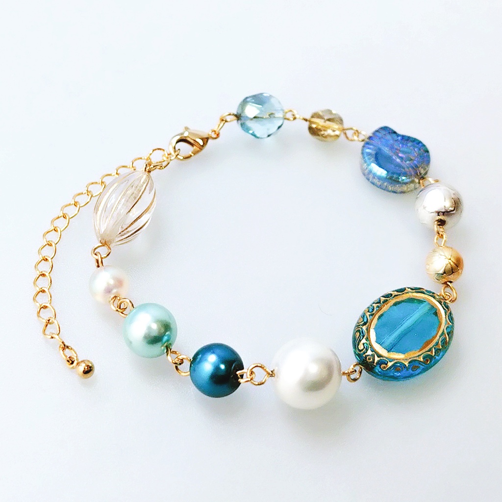 再販未定★ジェイド・フロイド/ 人魚・深海イメージ 巻貝ブレスレットC