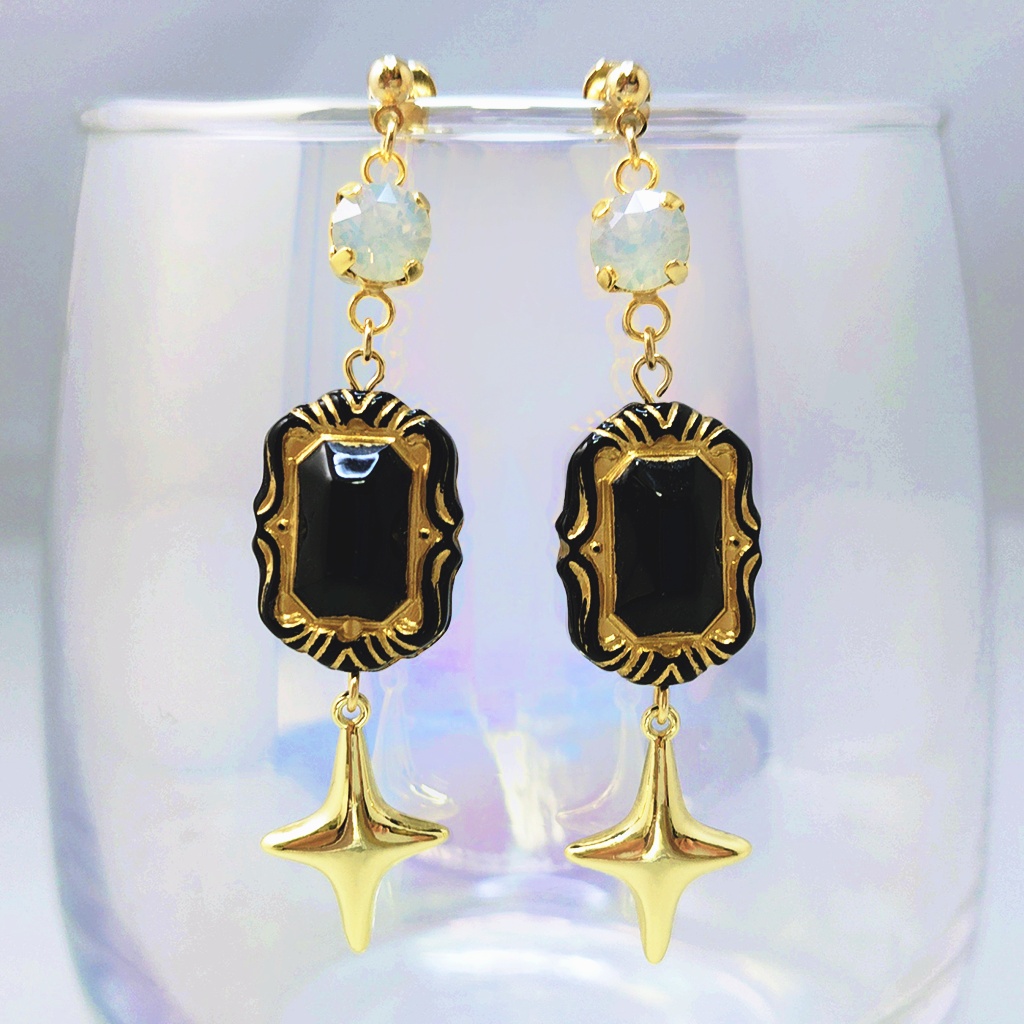 次回再販未定★スカリー・J・グレイブス イメージデザイン スワロ×星 ピアス/イヤリング
