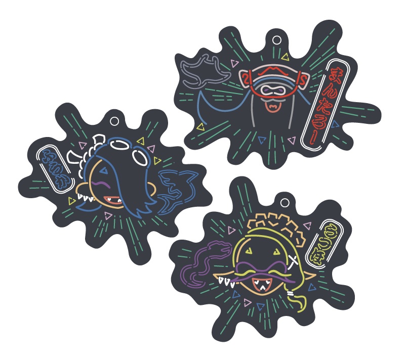 すりみ連合　ネオン風アクキー