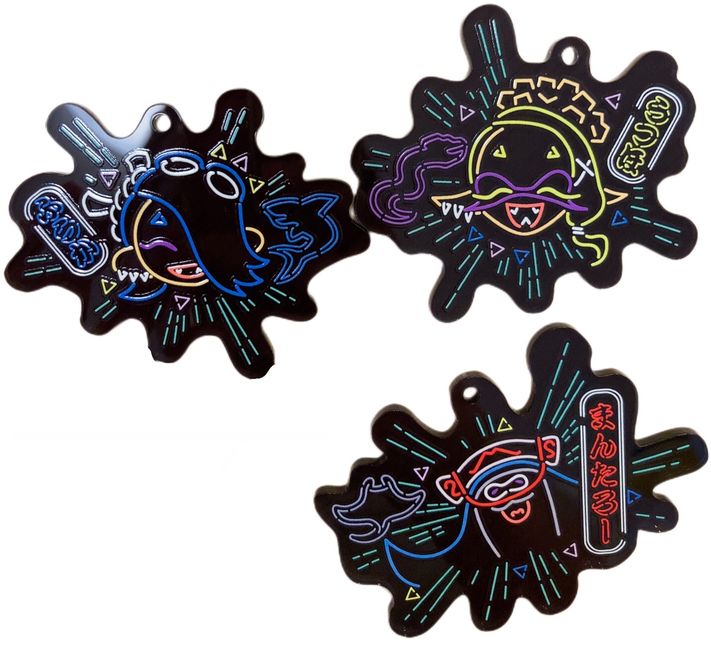 すりみ連合 ネオン風アクキー