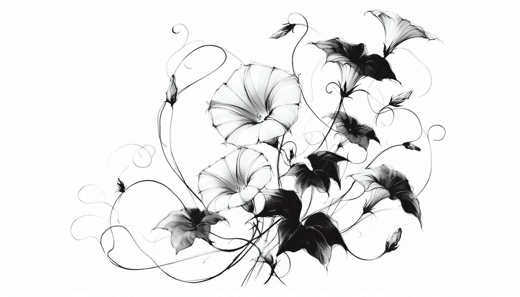 【和風】余白筆 夏の風物詩 - 墨絵の情景素材パック