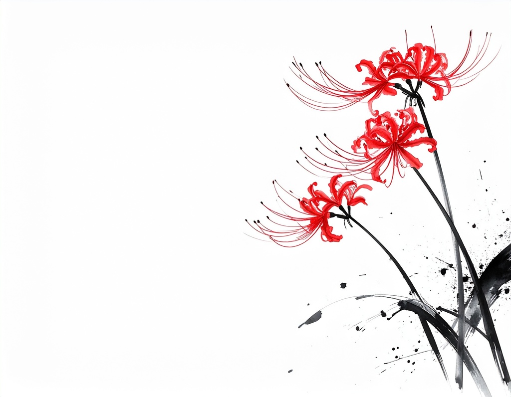 余白筆 - 残暑から秋へ、和風情景素材パック