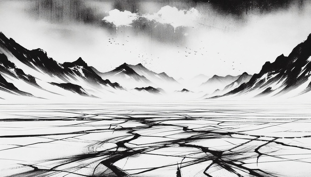 余白筆 - 凍てつく冬と温かな情景素材集