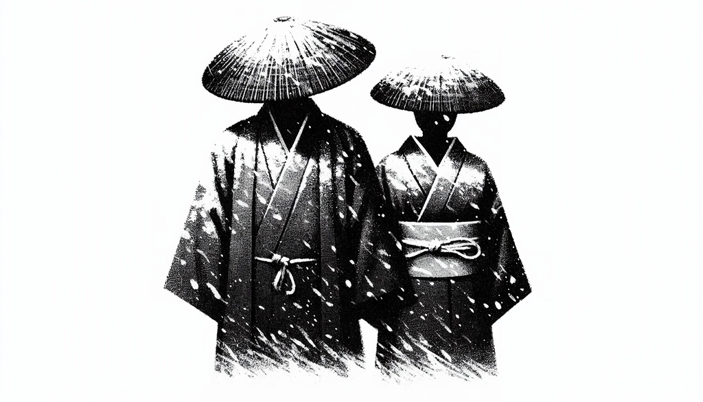 余白筆 - 凍てつく冬と温かな情景素材集