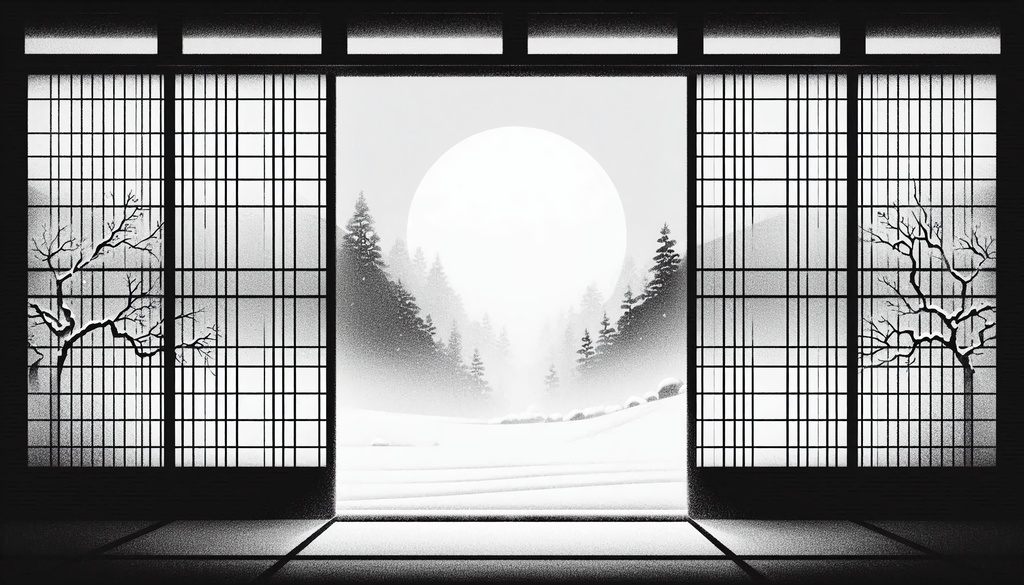 余白筆 - 凍てつく冬と温かな情景素材集