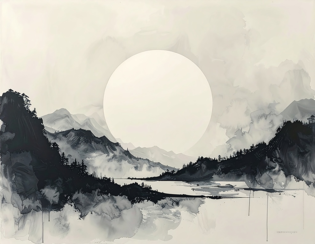 飾れる禅:墨絵アートポストカード10選