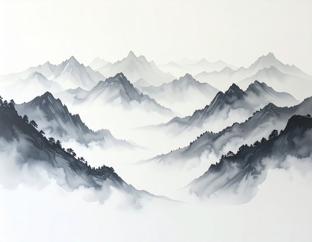 飾れる禅:墨絵アートポストカード10選