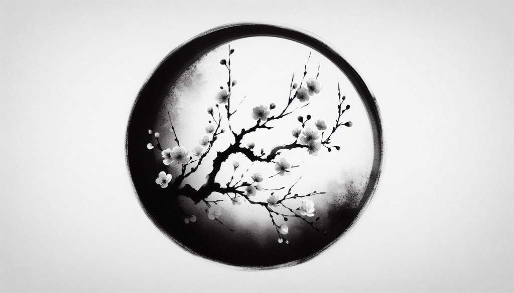 桜影(さくらかげ):淡墨で描く春の静寂素材集