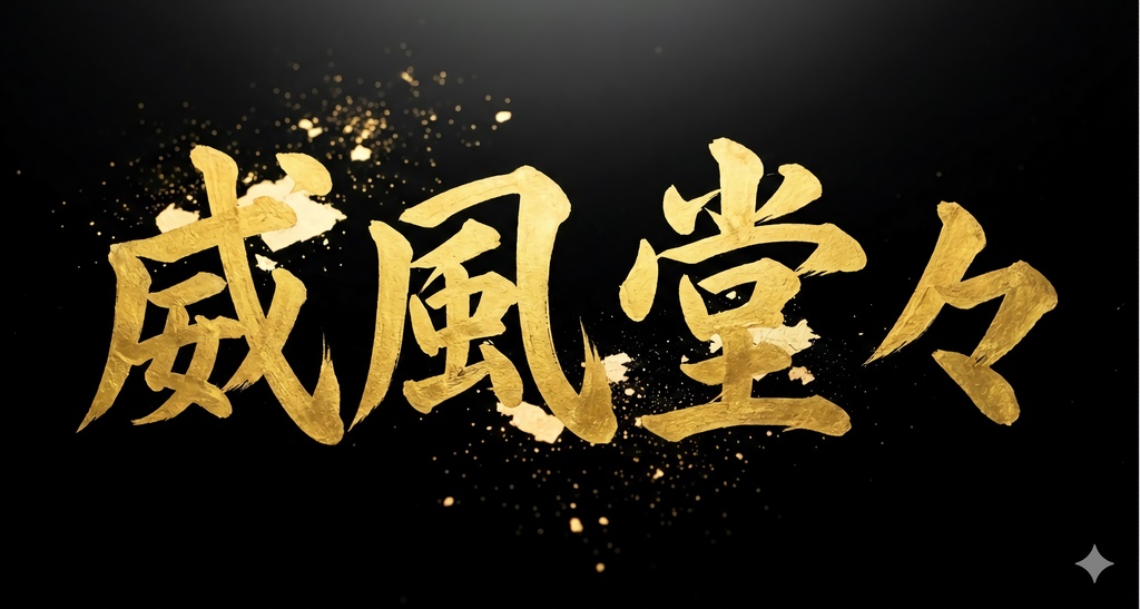 威風堂々 -黄金の筆跡-｜仕事への覚悟を宿す一枚