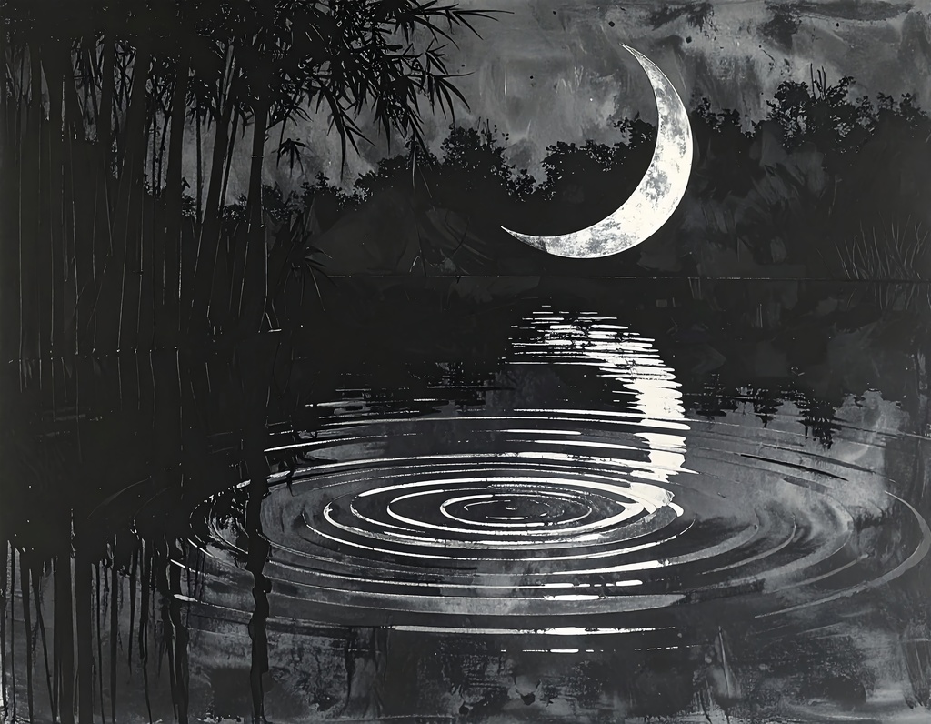 余白筆 - 水鏡(みずかがみ):水面に映る和の情景素材集