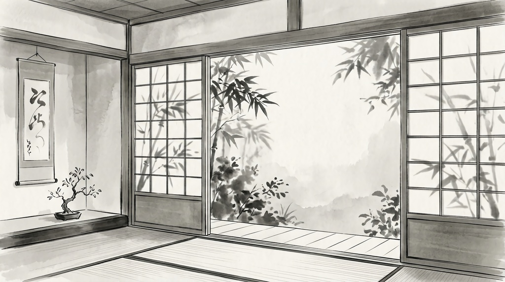 【TRPG・配信背景】宵涼(よいすずみ)|夏夜と怪談の和風墨絵背景素材集 10枚セット