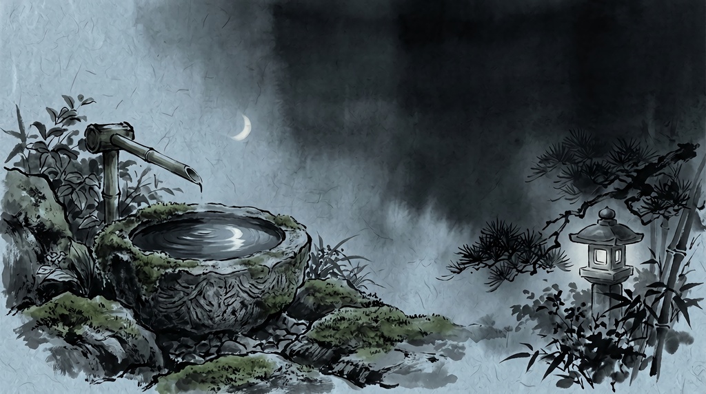 【TRPG・配信背景】宵涼(よいすずみ)|夏夜と怪談の和風墨絵背景素材集 10枚セット