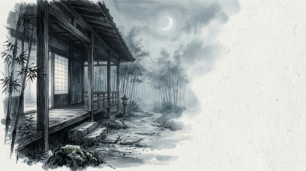 【TRPG・配信背景】宵涼（よいすずみ）｜夏夜と怪談の和風墨絵背景素材集 10枚セット