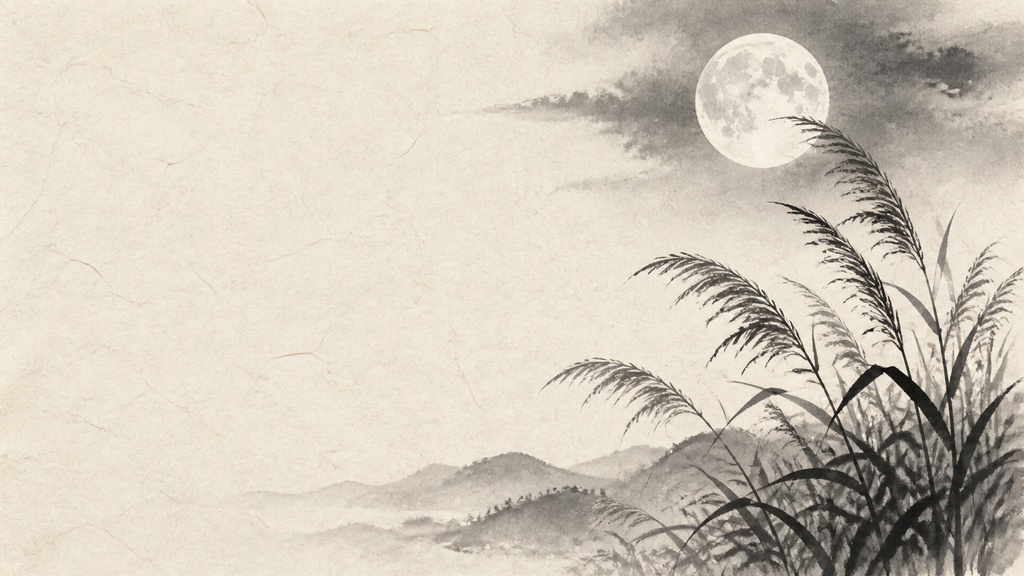 余白筆・第四集 — 月影の墨景 背景素材10選