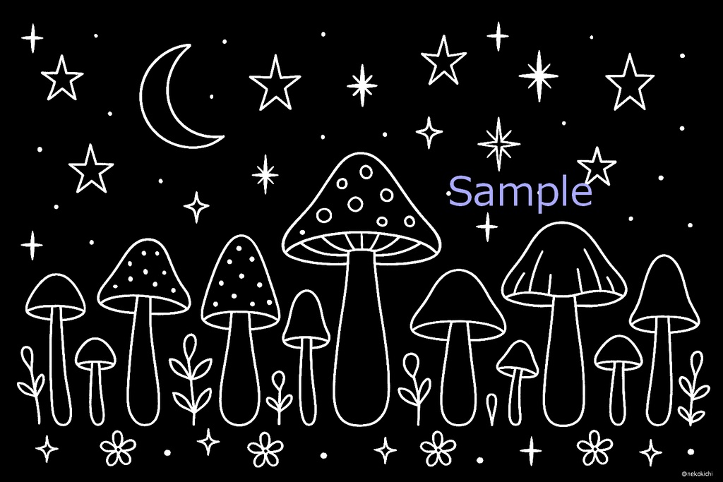 黒い背景の塗り絵Ⅰ