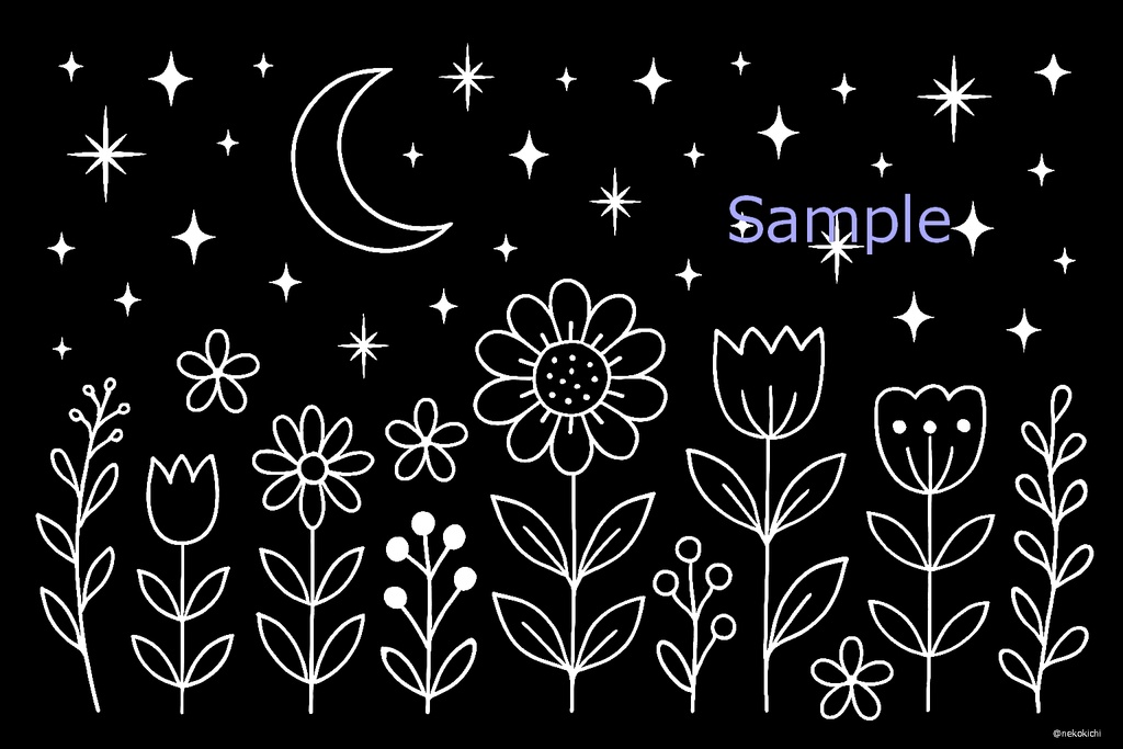 黒い背景の塗り絵Ⅰ