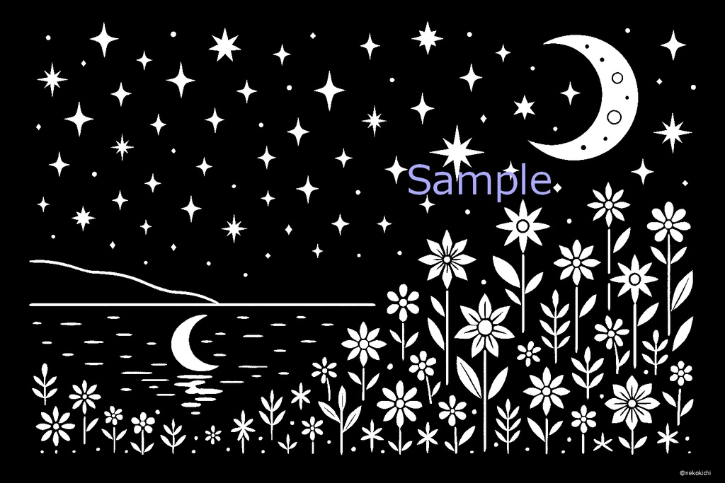 黒い背景の塗り絵Ⅰ