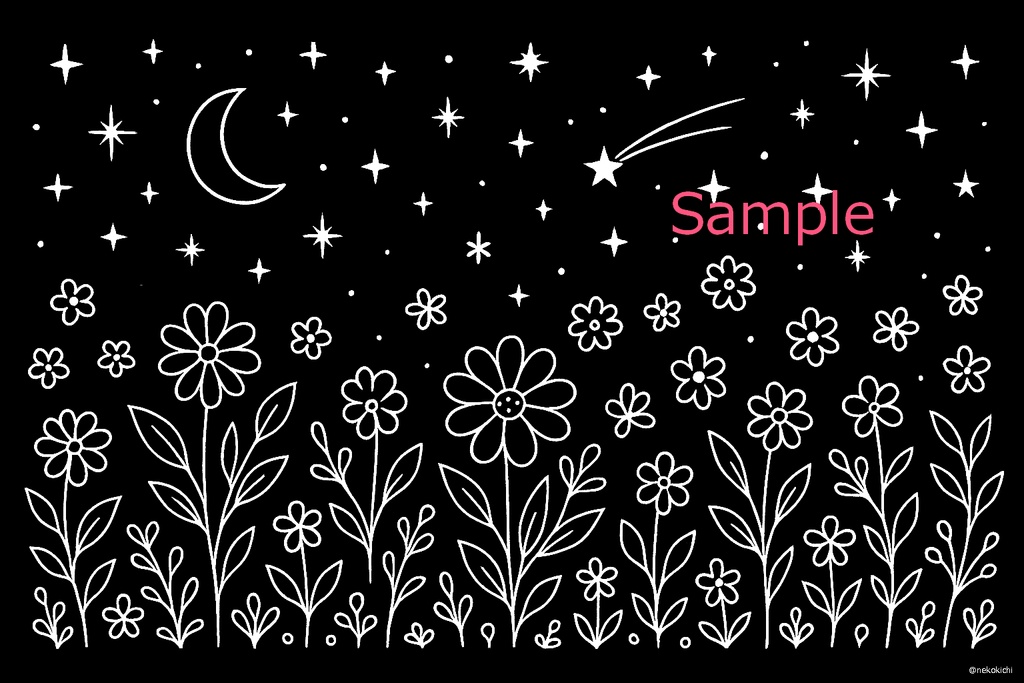 黒い背景の塗り絵Ⅲ