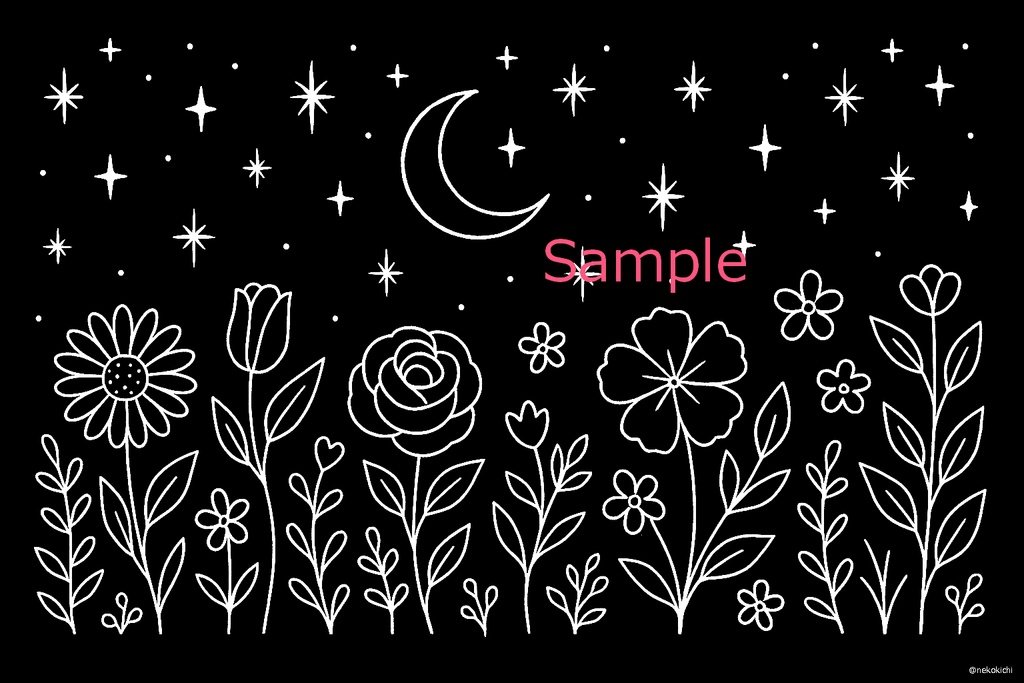 黒い背景の塗り絵Ⅲ