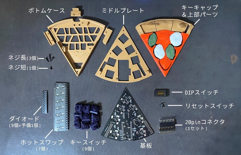 🍕型マクロパッド「A PIECE OF KEYBOARD」