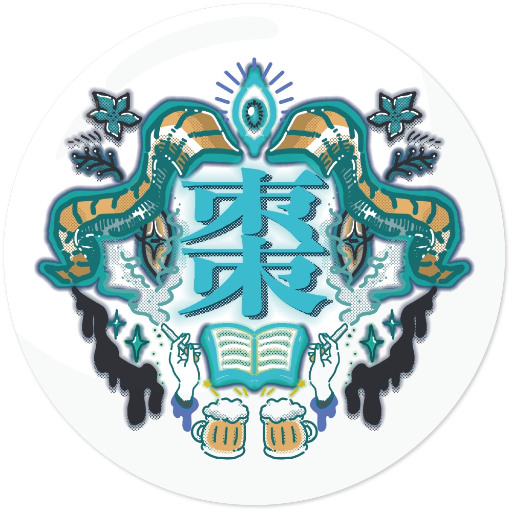 棗 缶バッジ