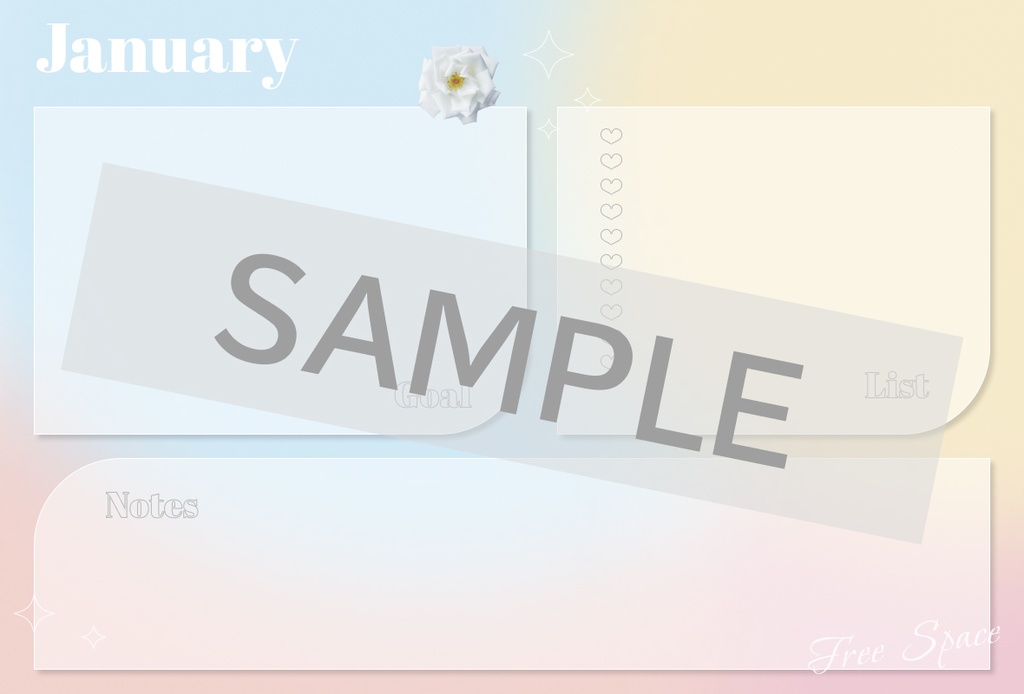 2025年1月はじまりデジタルプランナー◯monthly|Ranking|Okiniiri|Note◯