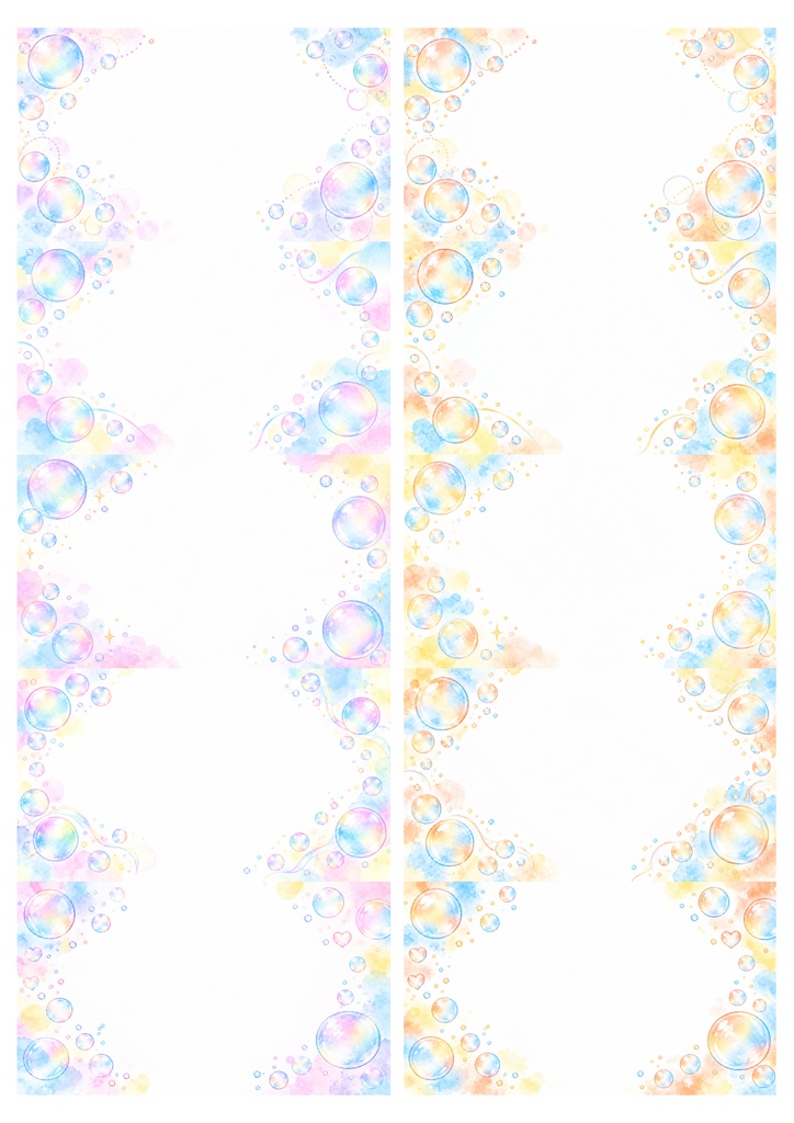 サンキューカード|水彩デザイン 10種類セット|ハンドメイド・ショップカード用