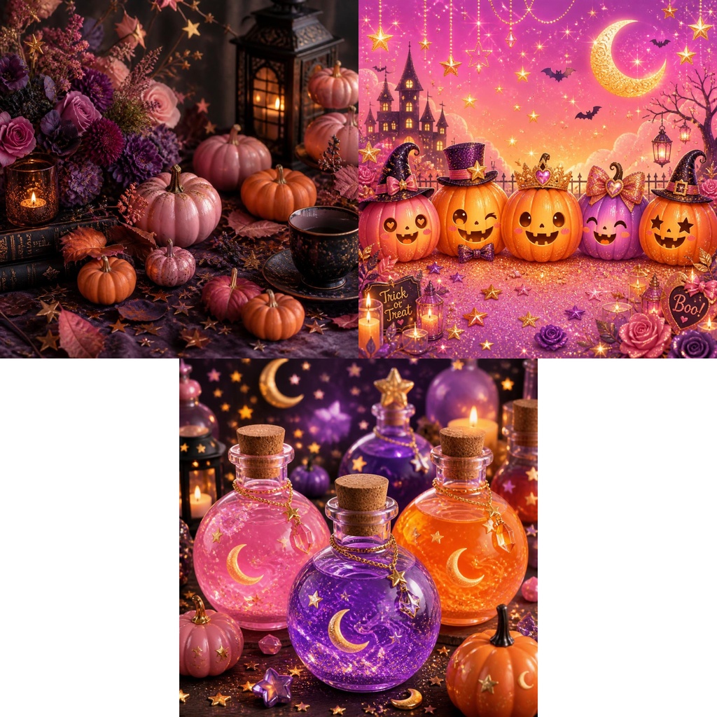 ハロウィン デジタルペーパー|かわいい Halloween 10柄セット|背景素材・デザイン素材