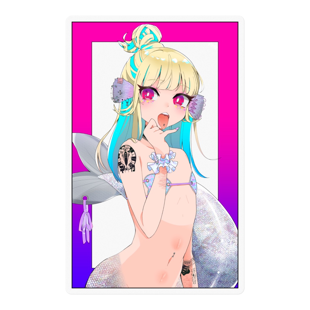 にんぎょちゃんステッカー