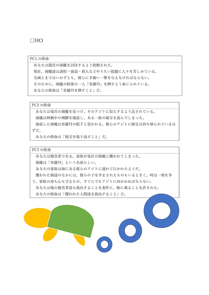 シノビガミシナリオ「流転」【 SPLL:E223066 】