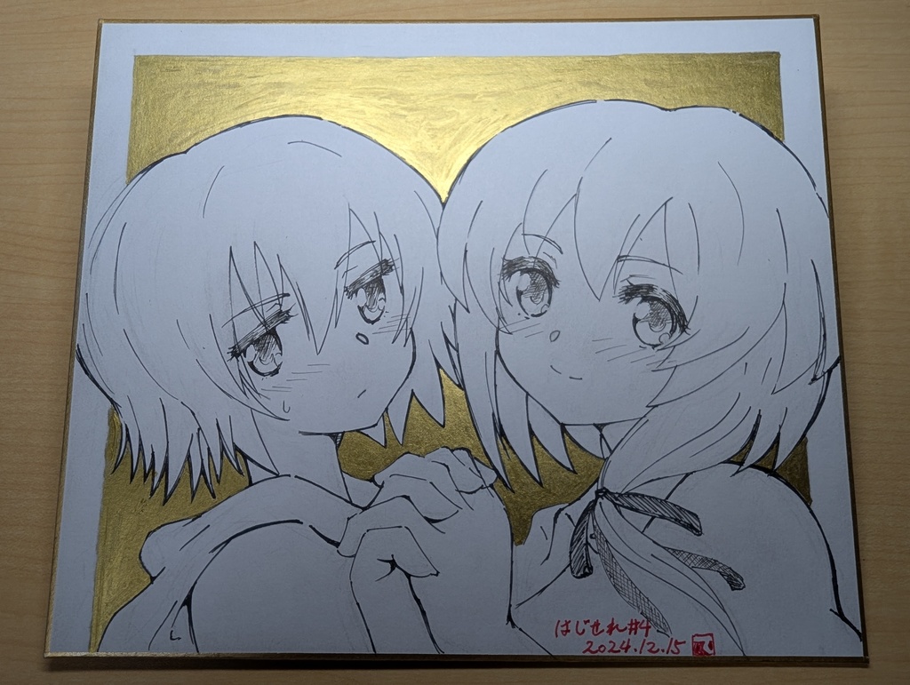WIXOSS 手描きるみさち色紙