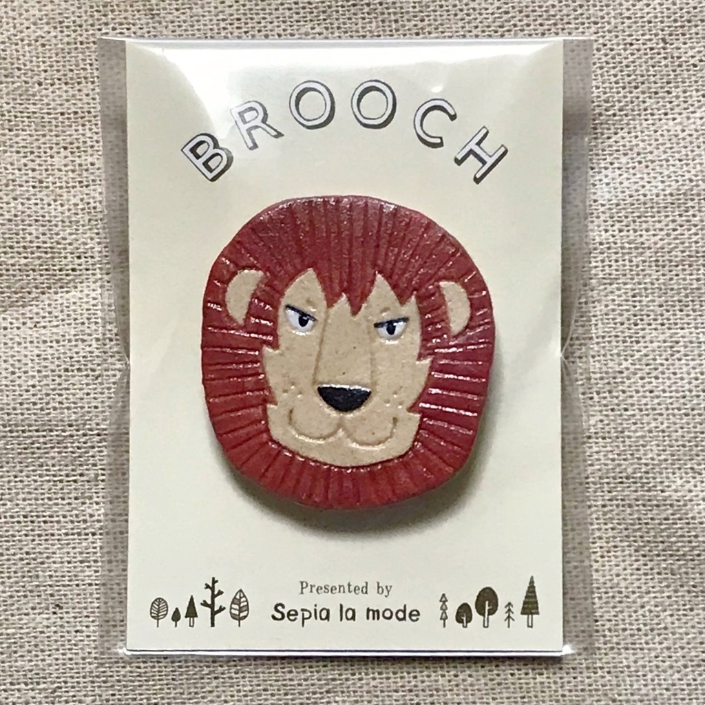 【再々販】Scandinavianimal*DAYS 木粉粘土ブローチ【全6種】