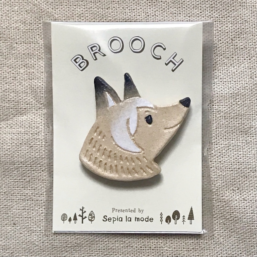 【再々販】Scandinavianimal*DAYS 木粉粘土ブローチ【全6種】
