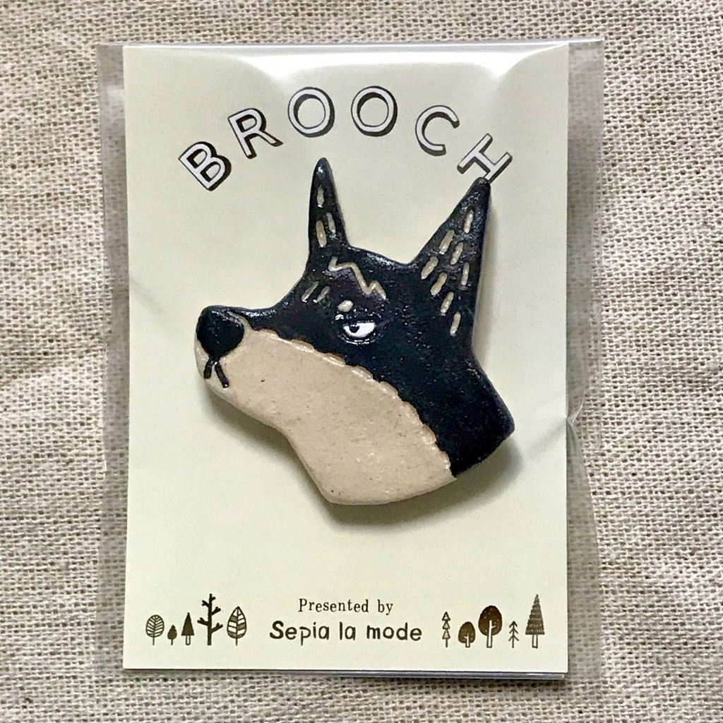 【再々販】Scandinavianimal*DAYS 木粉粘土ブローチ【全6種】