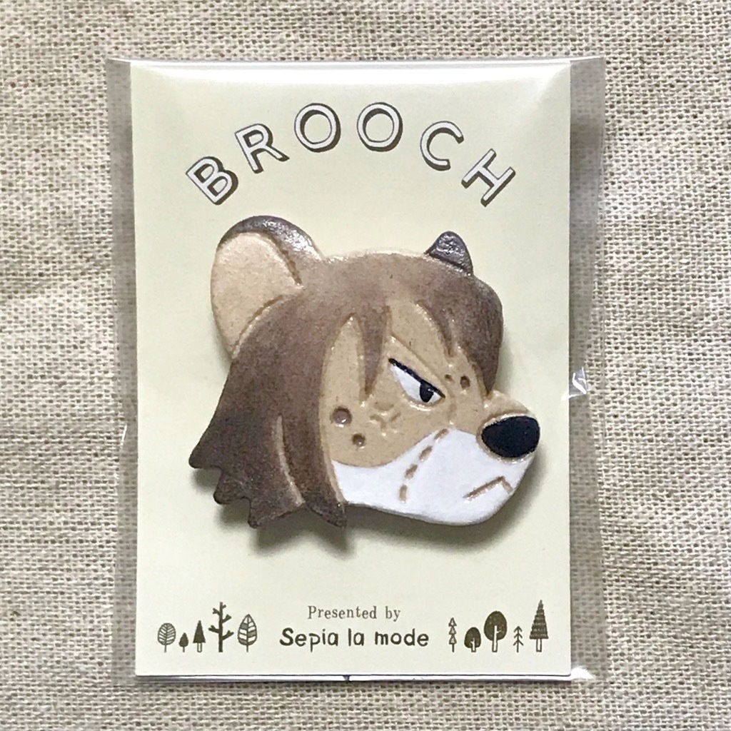 【再々販】Scandinavianimal*DAYS 木粉粘土ブローチ【全6種】