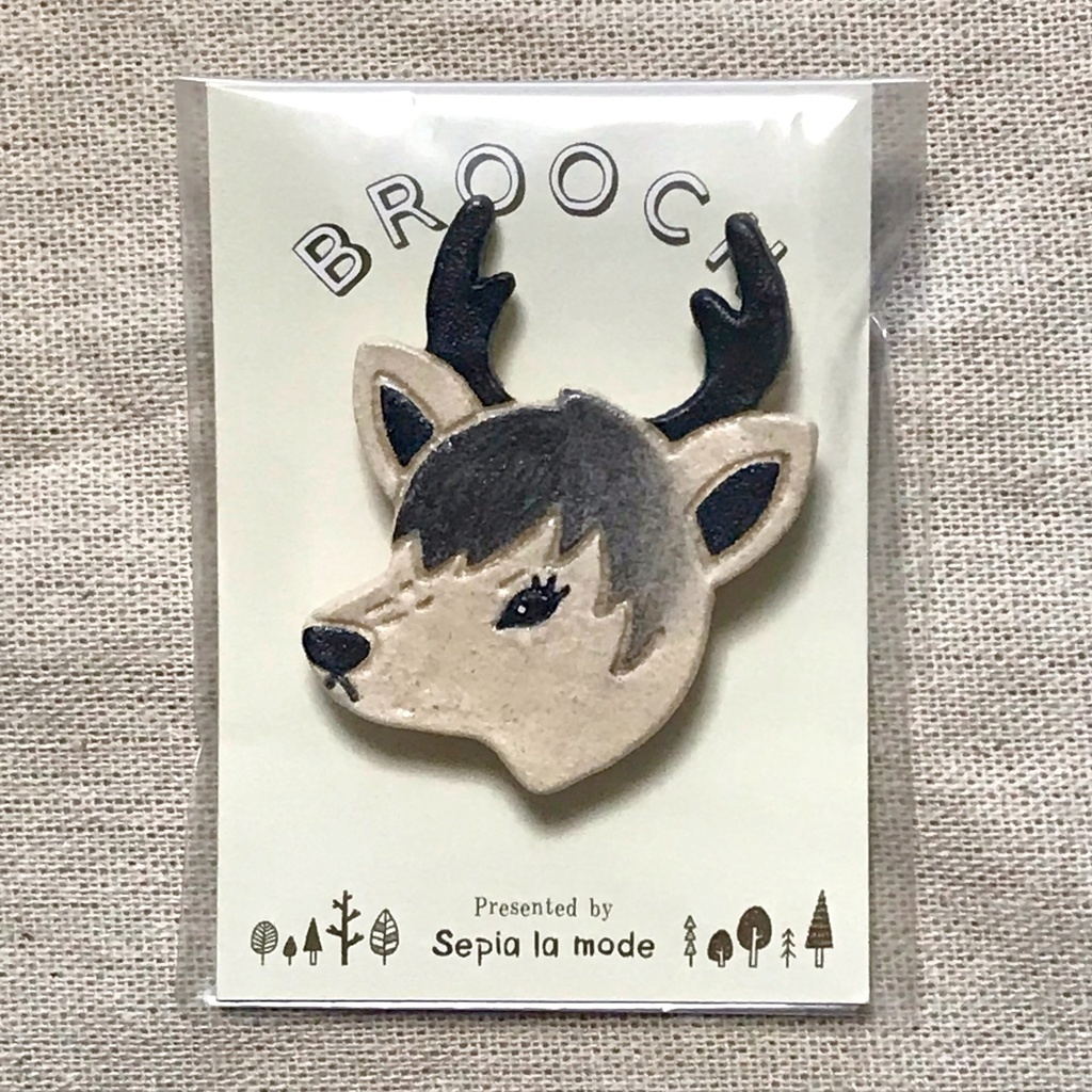 【再々販】Scandinavianimal*DAYS 木粉粘土ブローチ【全6種】