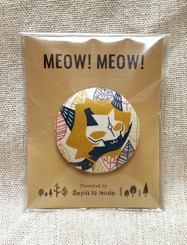 【再販】くるみボタンブローチ【全4種】