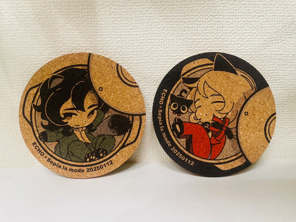 たぬ鍋ねこ鍋 コルクコースター