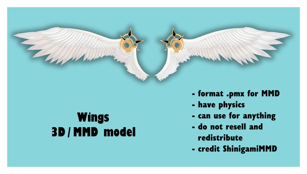 [MMD] Angel Wings [P2U download]